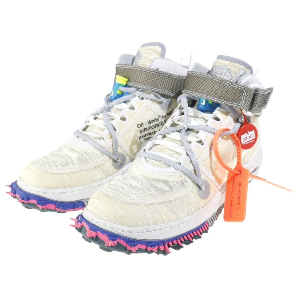 NIKE(ナイキ) ×OFF-WHITE AIR FORCE 1 MID オフホワイト エアフォース1 ミッドカットスニーカー ホワイト US8.5/26.5cm D06290-100