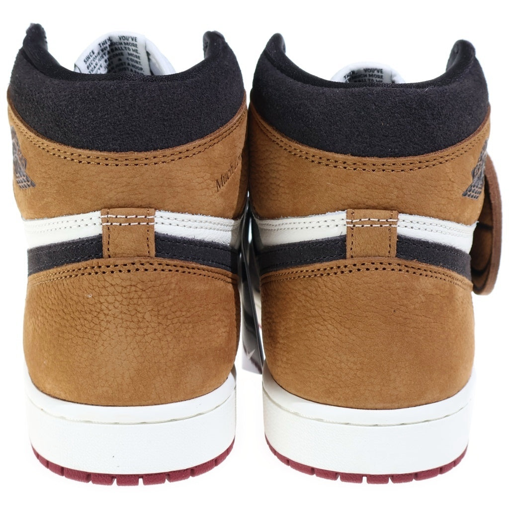 NIKE(ナイキ) AIR JORDAN 1 HIGH LOVE LETTER エアジョーダン1 ハイ OG ラブレター ハイカットスニーカー シューズ ブラウン/ホワイト US10/28cm DZ5485-201