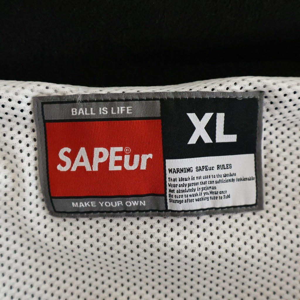 SAPEur(サプール) Half Zip Fleece Jacket ハーフジップ フリースジャケット ブラック/グレー