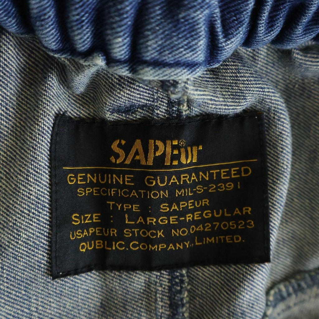 SAPEur(サプール) スニコン名古屋限定 デニムペインターパンツ リメイクジーンズ インディゴ