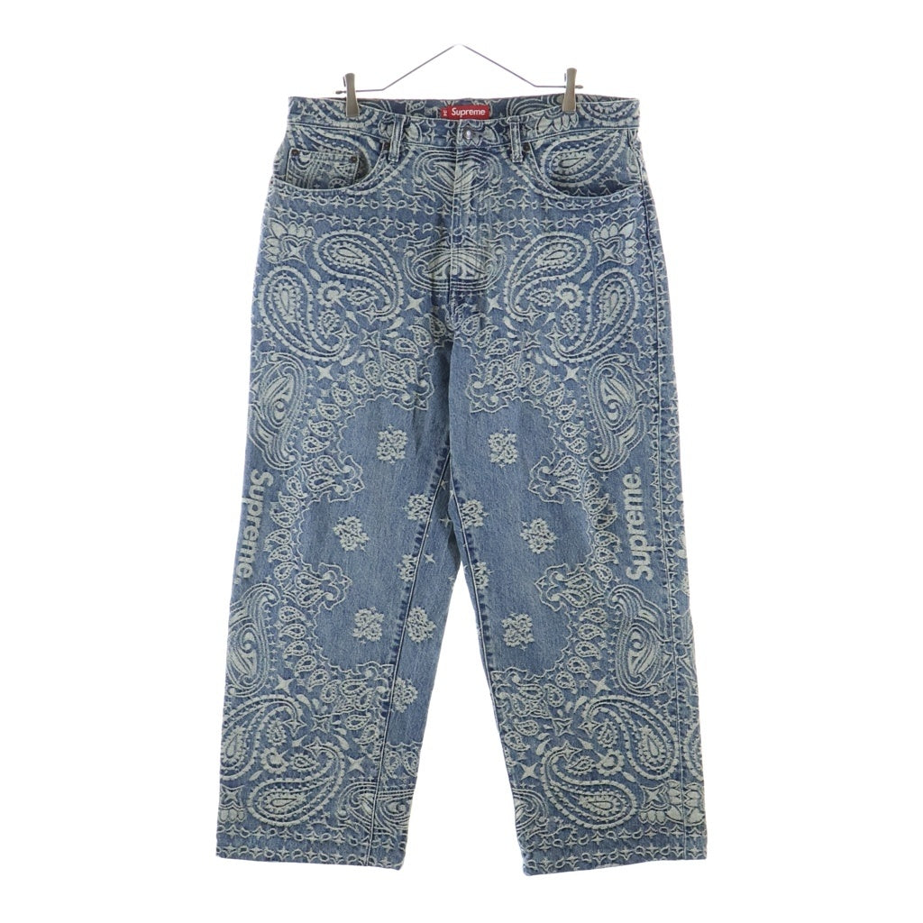 SUPREME(シュプリーム) 25SS Bandana Jacquard Baggy Jean バンダナジャカードバギージーンズ インディゴ
