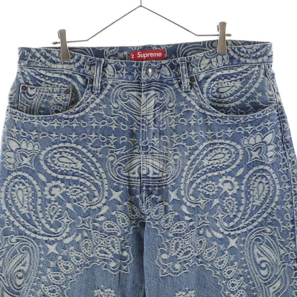 SUPREME(シュプリーム) 25SS Bandana Jacquard Baggy Jean バンダナジャカードバギージーンズ インディゴ