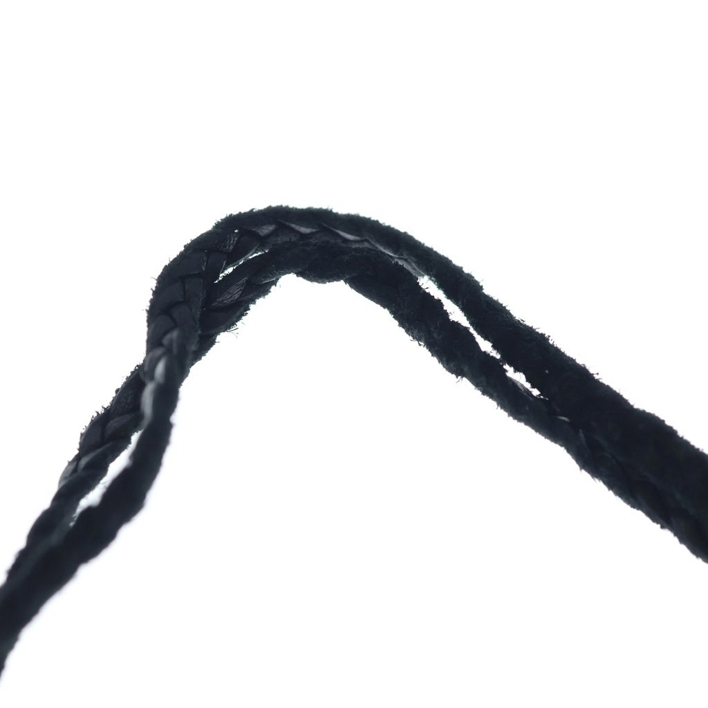 CHROME HEARTS(クロムハーツ) LEATHER BRAID SCROLL ネックレス レザーブレイドネックレス ブラック/シルバー BCA377