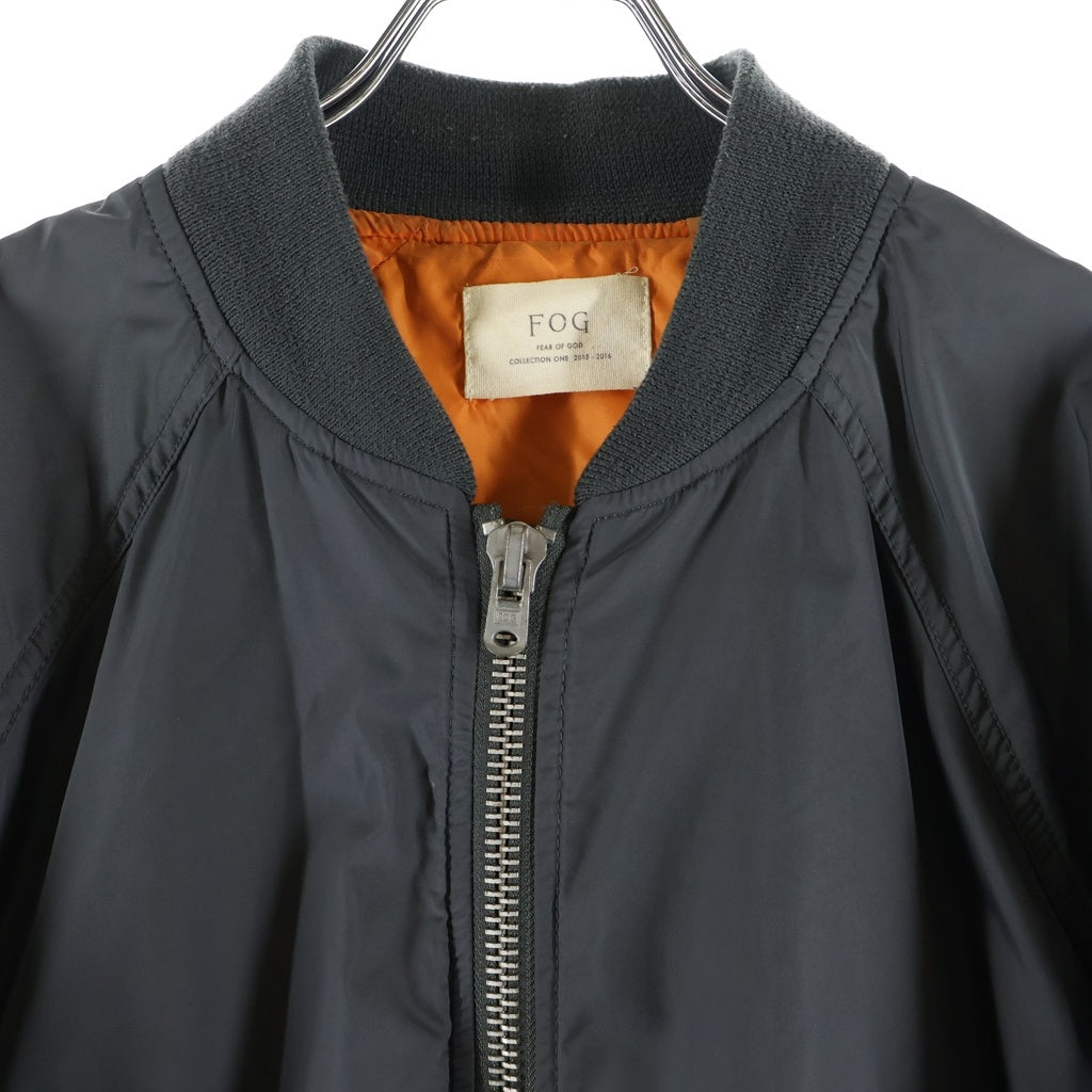 FEAR OF GOD(フィアオブゴッド) 15-16 COLLECTION1 BOMBER JACKET 初期 コレクション1 MA-1 ジップアップ フライト ジャケット グレー