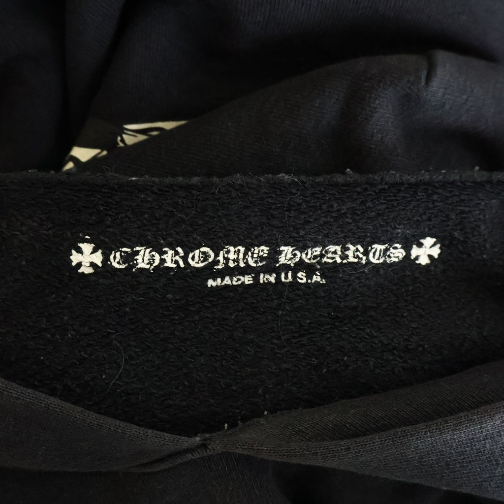 CHROME HEARTS(クロムハーツ) ×MATTY BOY 99 Eyes Chomper SWTSHRT PLVR マッティボーイ 99アイズ 袖フローラル プルオーバーパーカー ブラック