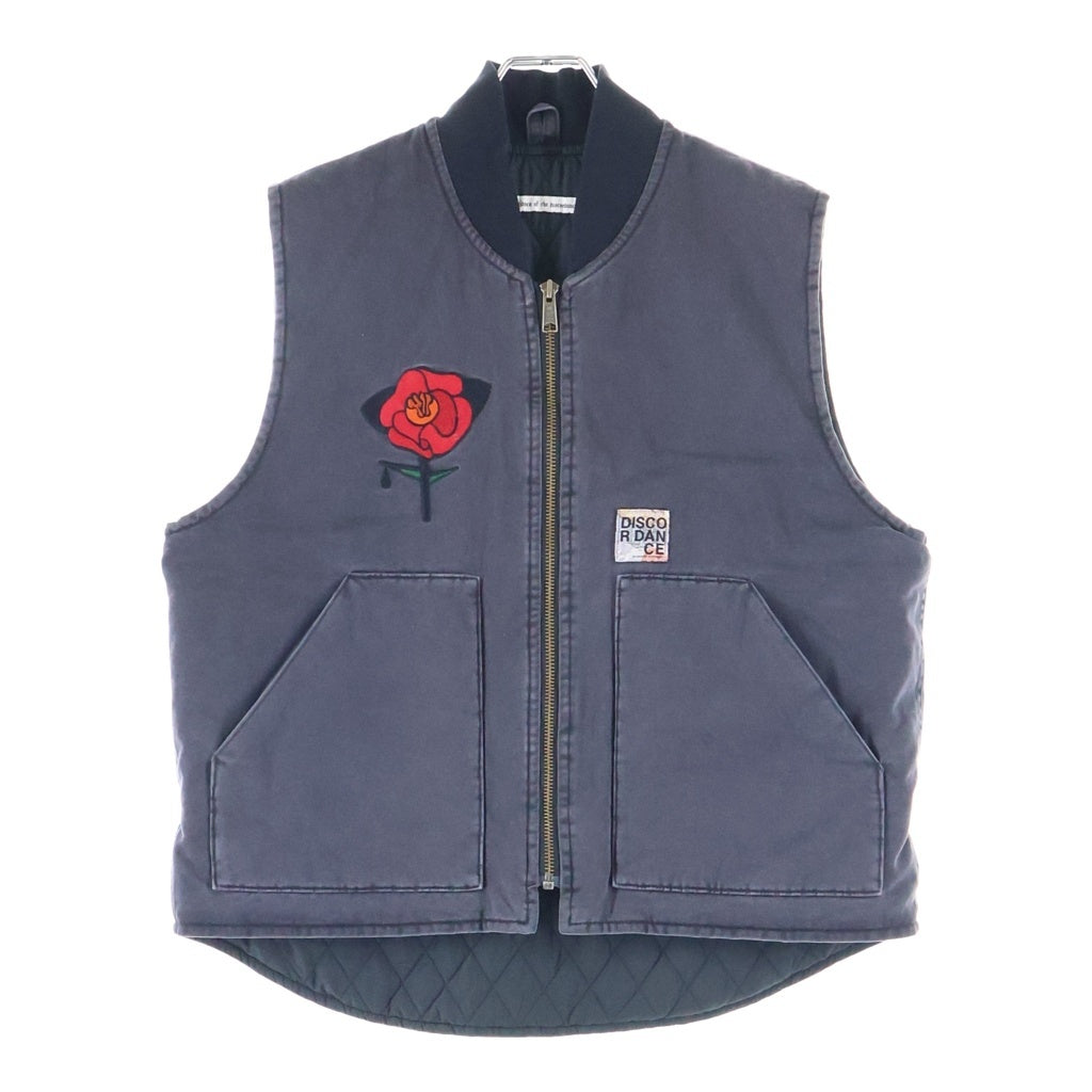 Children of the discordance(チルドレンオブザディスコーダンス) SASTR CTN VEST 刺繍 コットンワークベスト ブラック COTDVS-007