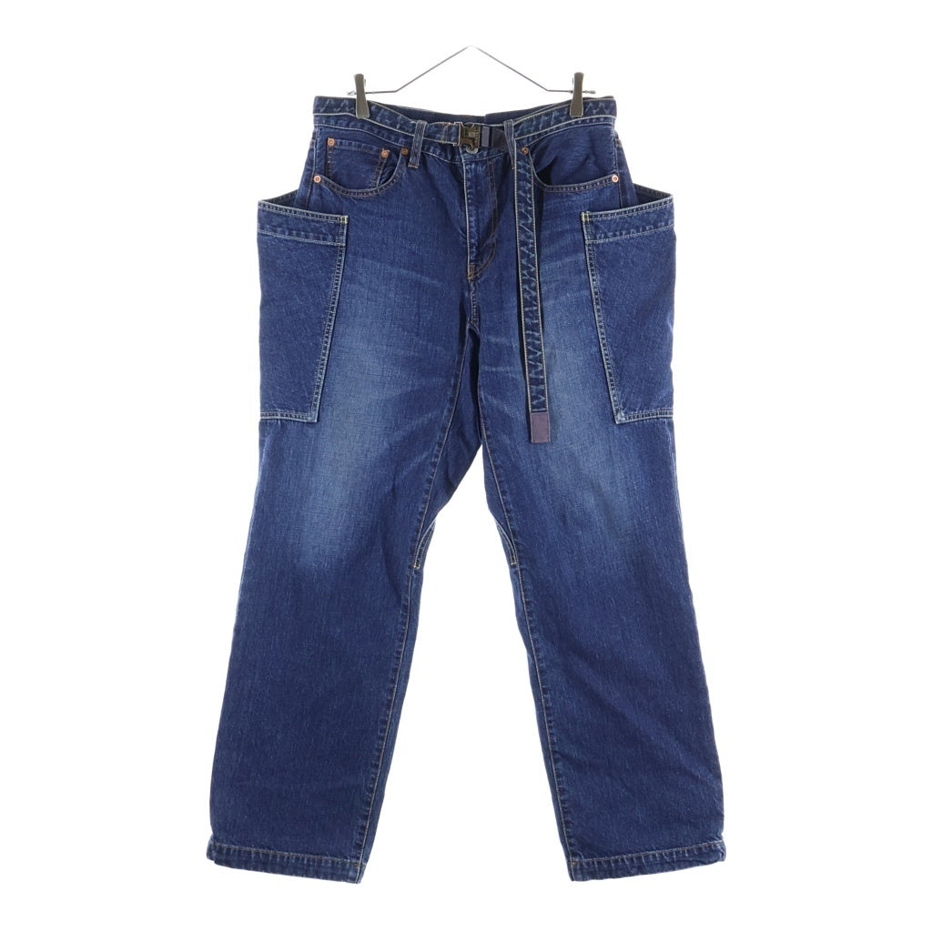 Sacai(サカイ) 25AW DENIM PANTS マルチポケット ジップフライ ベルテッドデニムパンツ インディゴ 25-03756M
