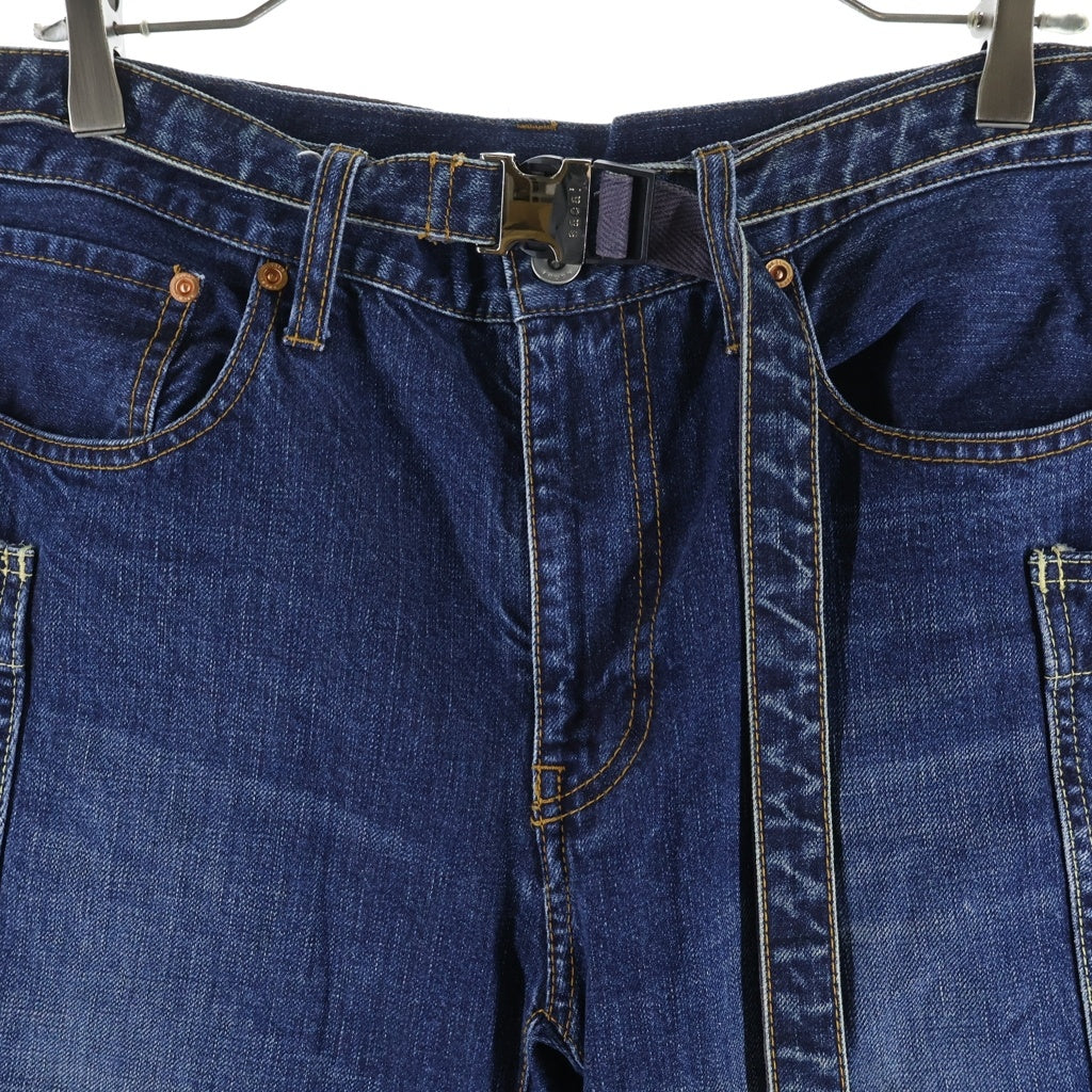 Sacai(サカイ) 25AW DENIM PANTS マルチポケット ジップフライ ベルテッドデニムパンツ インディゴ 25-03756M