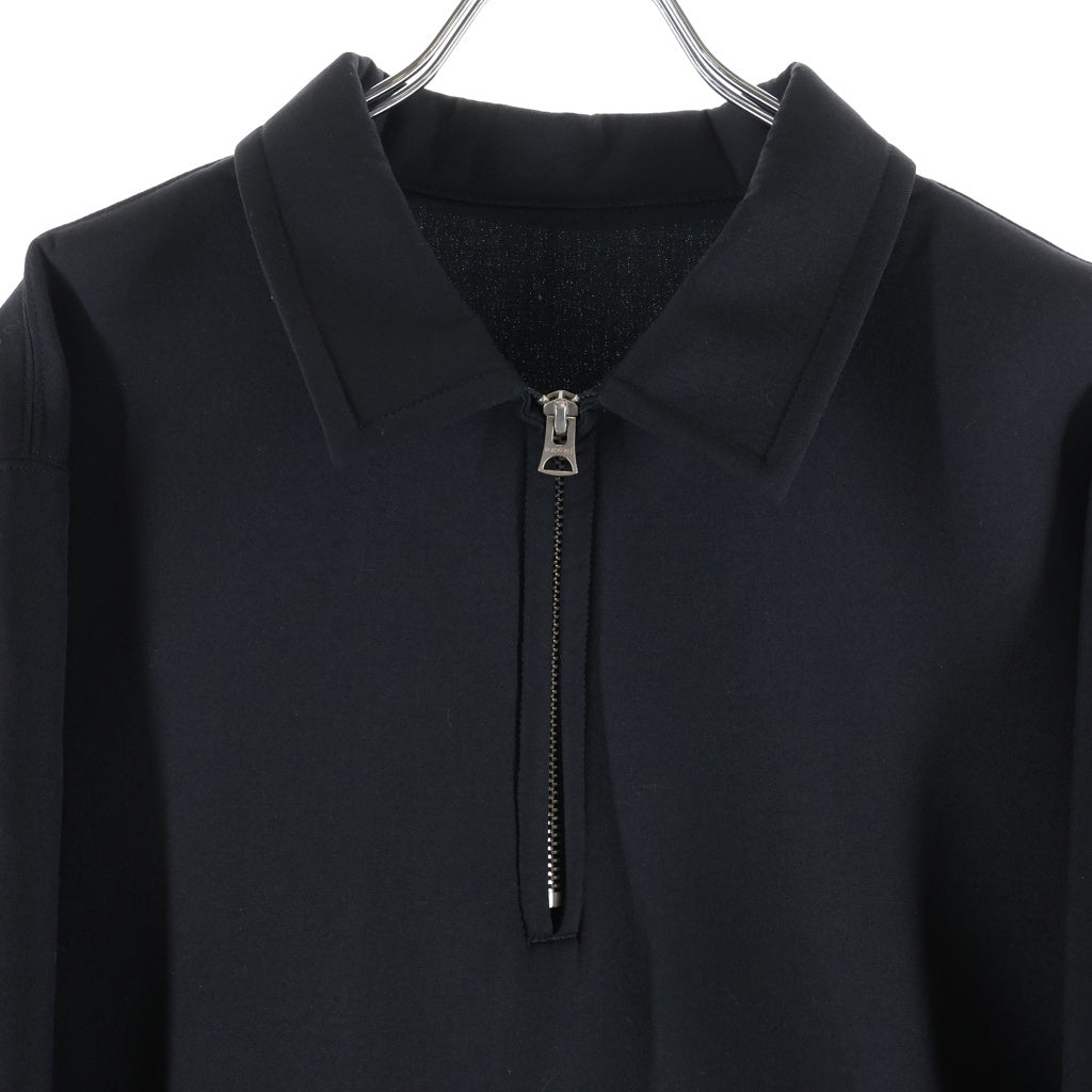 Sacai(サカイ) 24SS Suiting Bonding Pullover スーティング ボンディング プルオーバー ハーフジップ ブラック 24-03271M