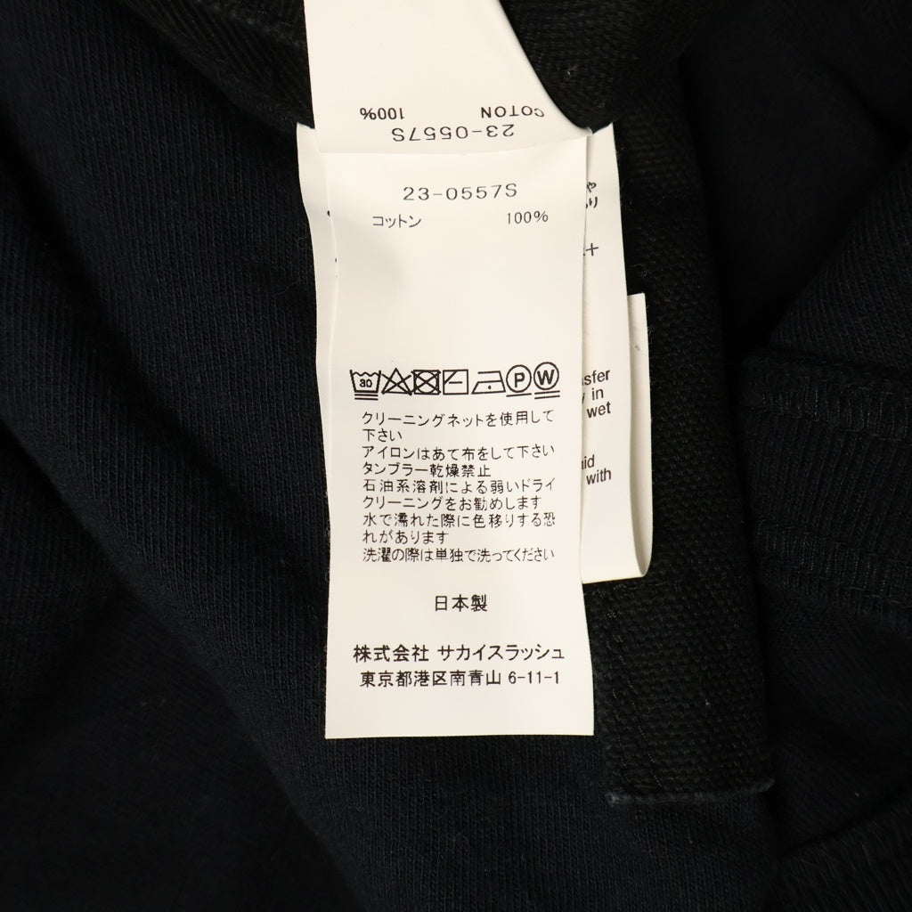 Sacai(サカイ) 23AW ×Carhartt WIP T-shirt ポケット半袖Tシャツ カットソー ブラック 23-0557S