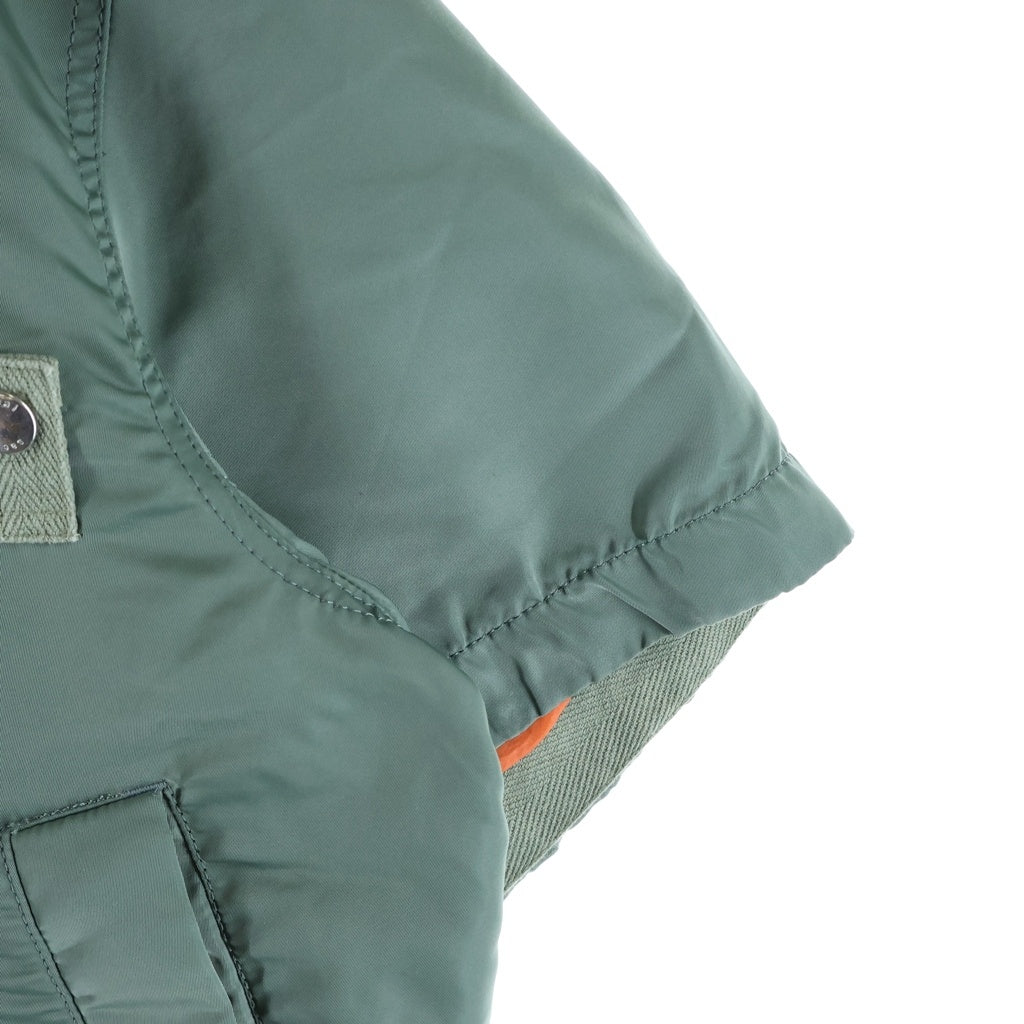 Sacai(サカイ) 24SS コンビネーション ドッキング 半袖Tシャツ カットソー ブラック/カーキ 24-03457M