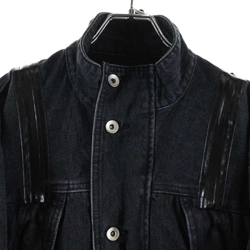 Sacai(サカイ) 26ss ジップアップデニムジャケット ブラック 26-03927M