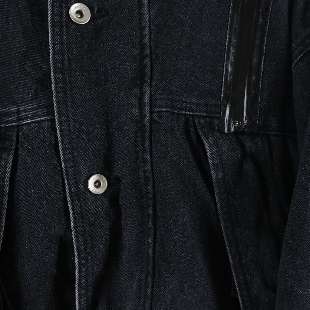 Sacai(サカイ) 26ss ジップアップデニムジャケット ブラック 26-03927M