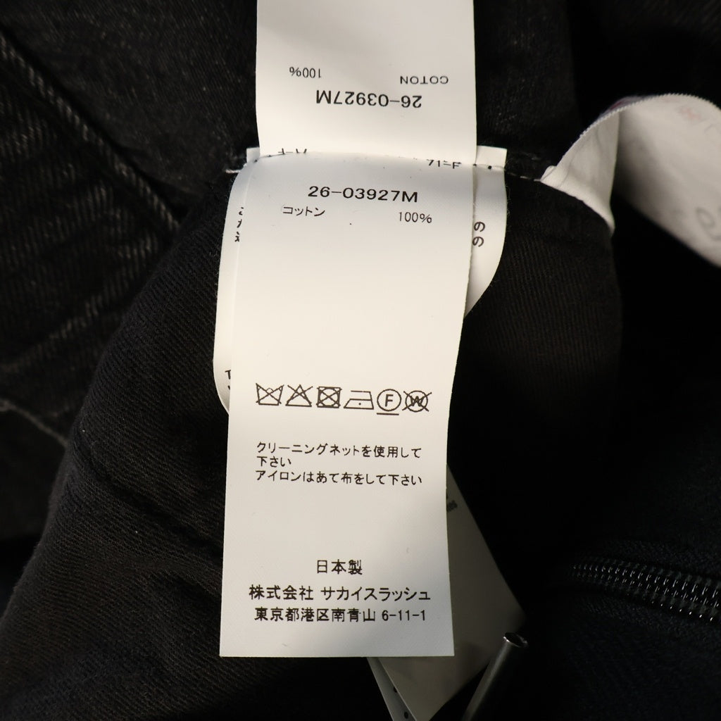 Sacai(サカイ) 26ss ジップアップデニムジャケット ブラック 26-03927M