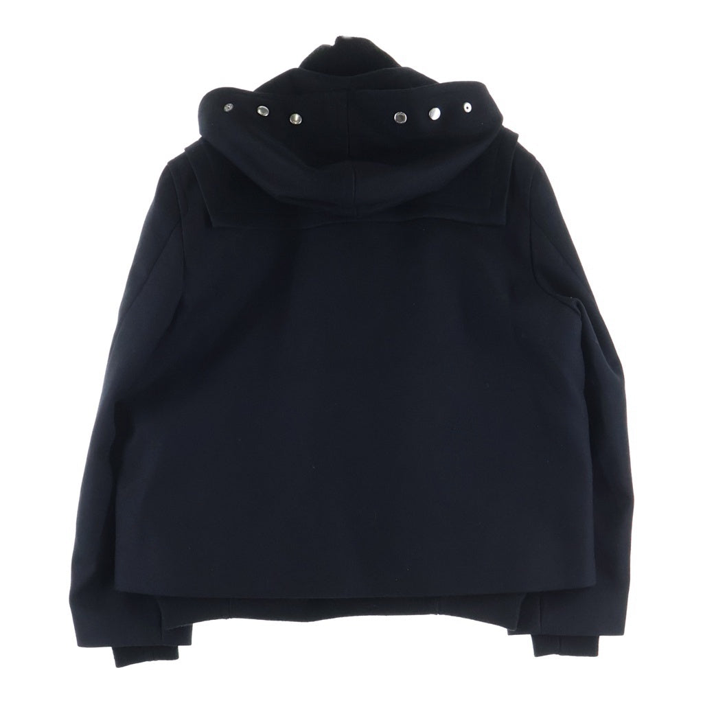 Sacai(サカイ) 25AWWool Melton Blouson ウールメルトンブゾン ドッキングダッフルコート ブラック 25-03846M