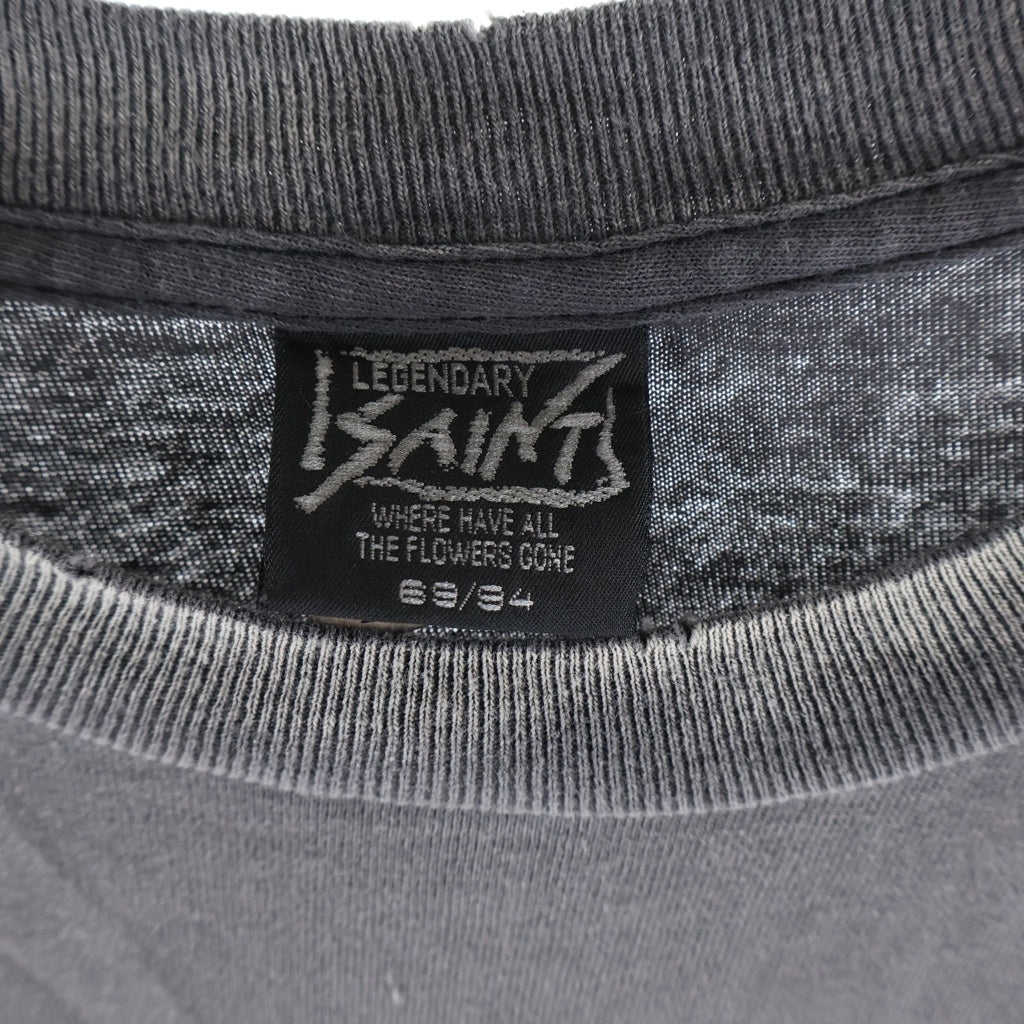 SAINT MICHAEL(セントマイケル) 26SS ×BOUNTY SAINTY HUNTER SS T-SHIRT ウォッシュド フェード加工 クルーネック半袖Tシャツカットソー ブラック SM-MK8-0000-C29