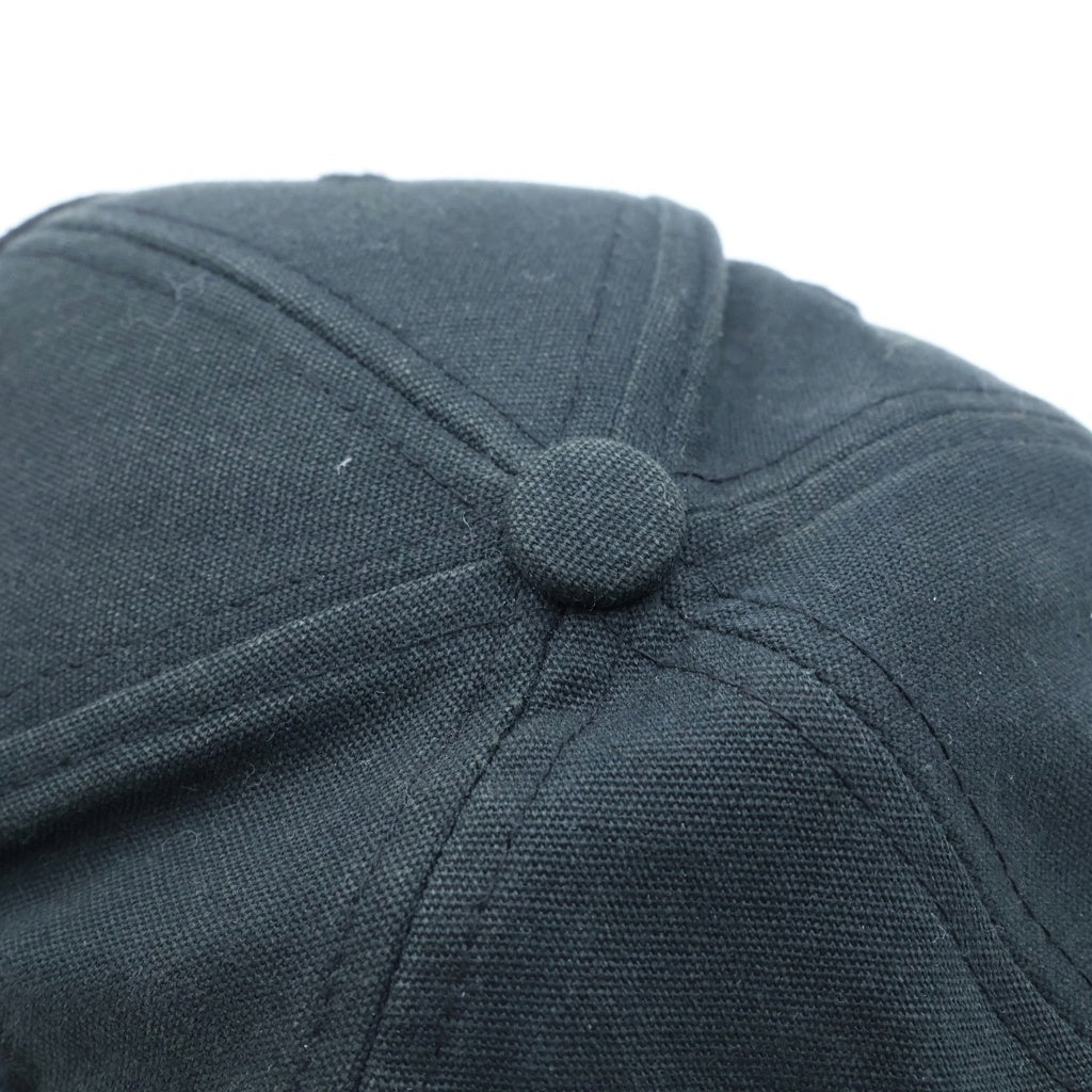 STONE ISLAND(ストーンアイランド) フロントロゴ 刺繍 コットン ベースボールキャップ 6パネル ブラック