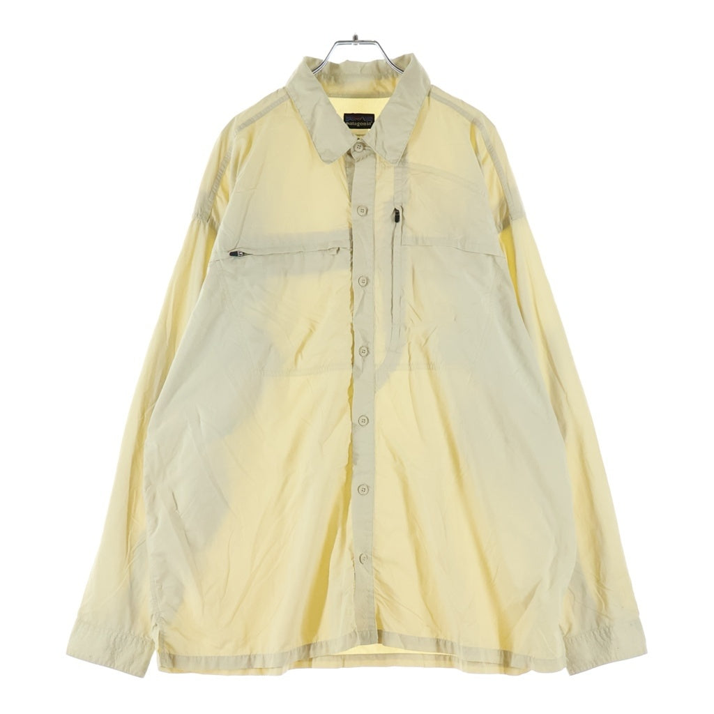 PATAGONIA(パタゴニア) USA製 Guidewater Shirt ガイドウォーター シャツ ジップアップ ナイロン ベージュ