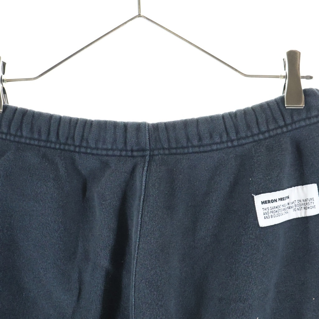 HERON PRESTON(ヘロンプレストン) HP BRUSH PLAIN エイチピー ブラッシュ プレイン スウェットパンツ ブラック HWCH003F21JER001