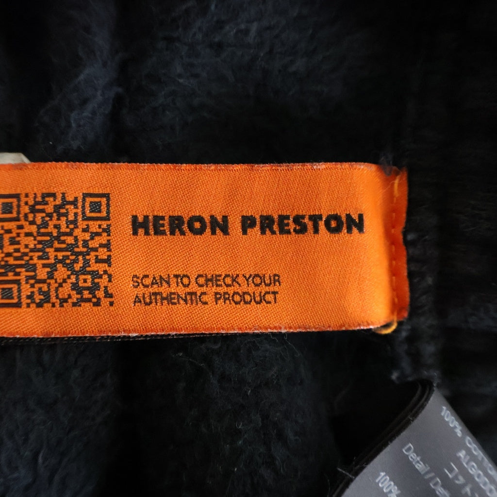 HERON PRESTON(ヘロンプレストン) HP BRUSH PLAIN エイチピー ブラッシュ プレイン スウェットパンツ ブラック HWCH003F21JER001