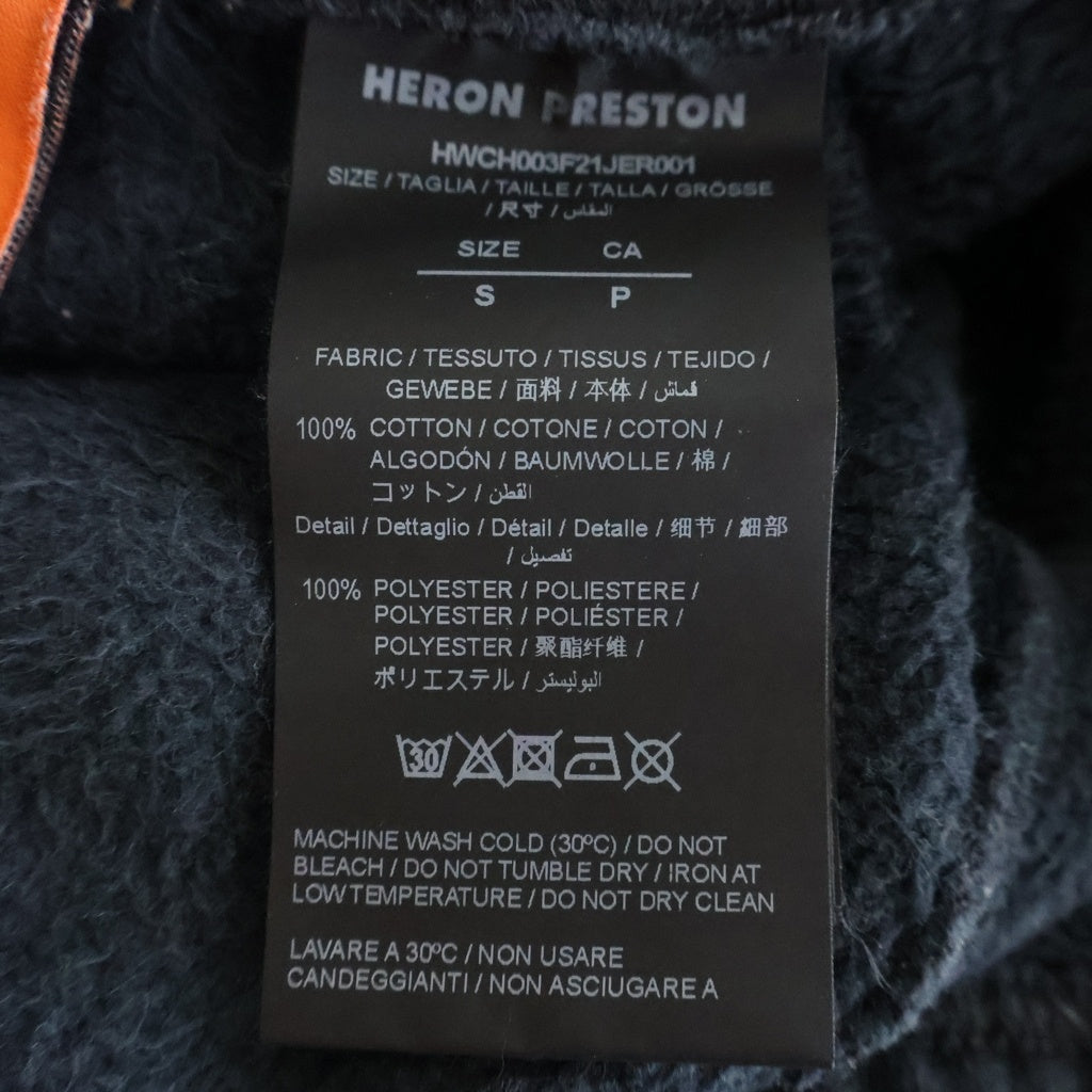 HERON PRESTON(ヘロンプレストン) HP BRUSH PLAIN エイチピー ブラッシュ プレイン スウェットパンツ ブラック HWCH003F21JER001