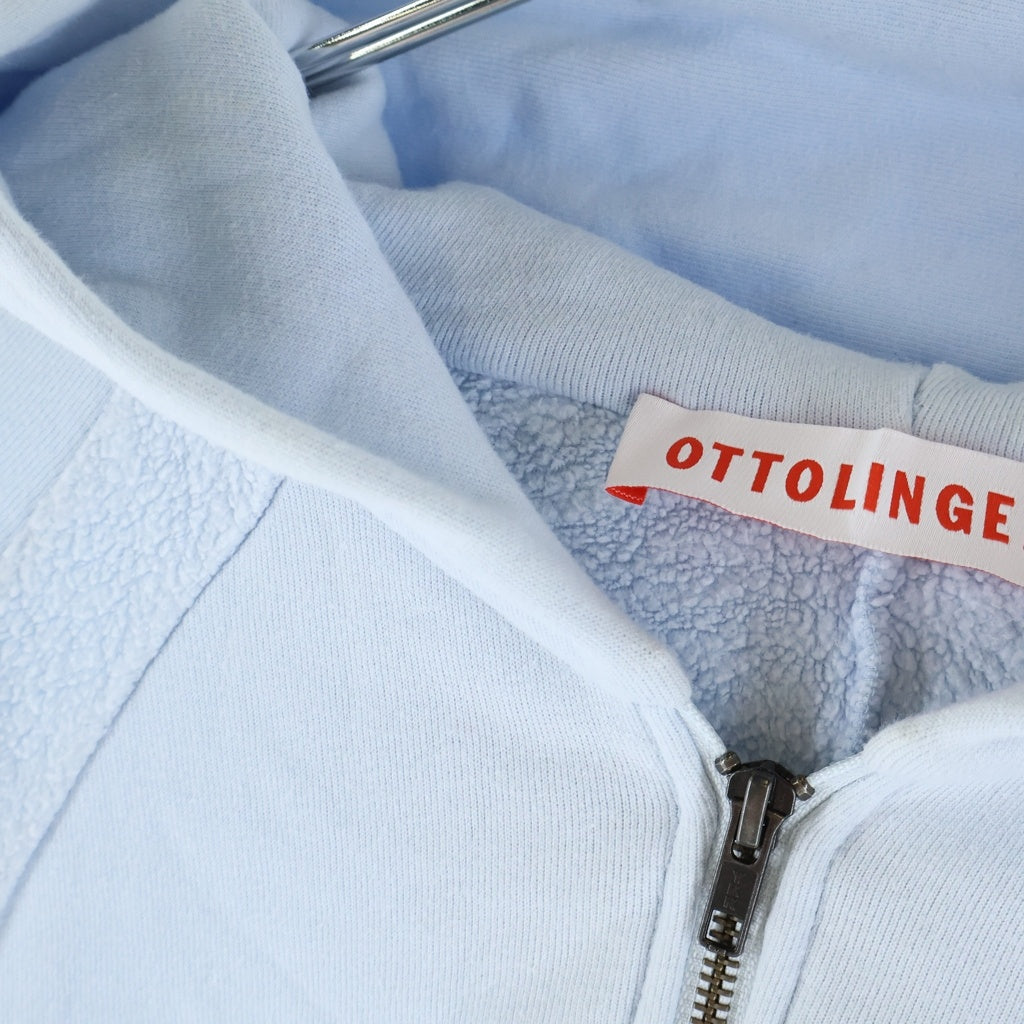 NO BRAND(ノーブランド) OTTOLINGER フーデッド ジップアップ プルオーバーパーカー レディース ライトブルー