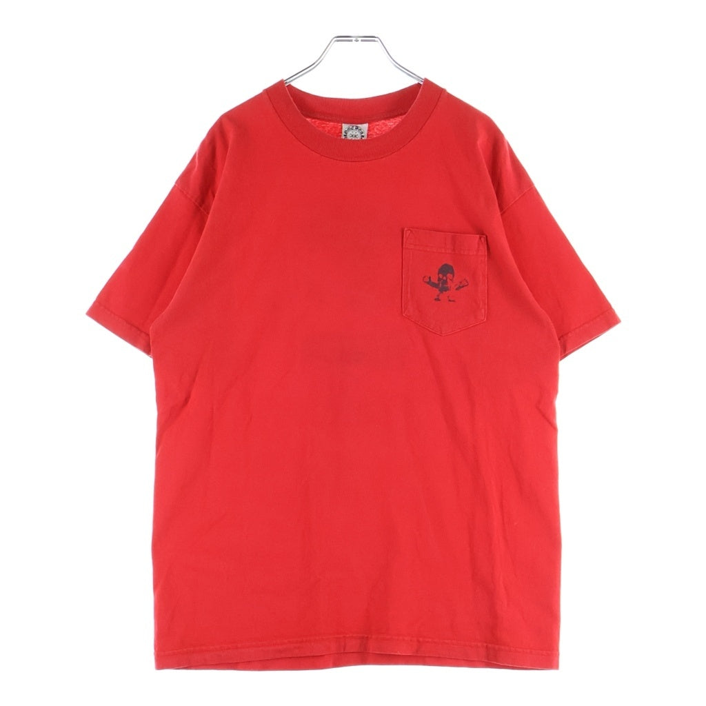 CHROME HEARTS(クロムハーツ) OLD FOTI TEE HARRIS TEETER フォティ ハリスティータ ロゴ クルーネック半袖Tシャツ カットソー レッド