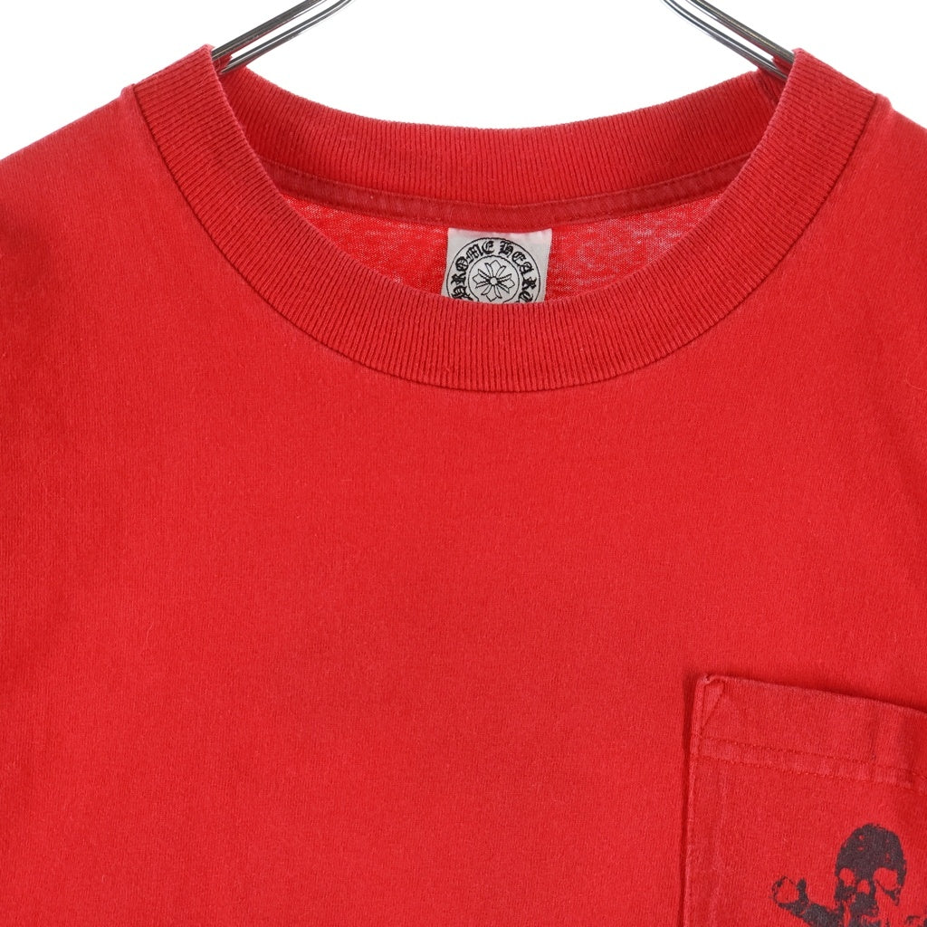 CHROME HEARTS(クロムハーツ) OLD FOTI TEE HARRIS TEETER フォティ ハリスティータ ロゴ クルーネック半袖Tシャツ カットソー レッド