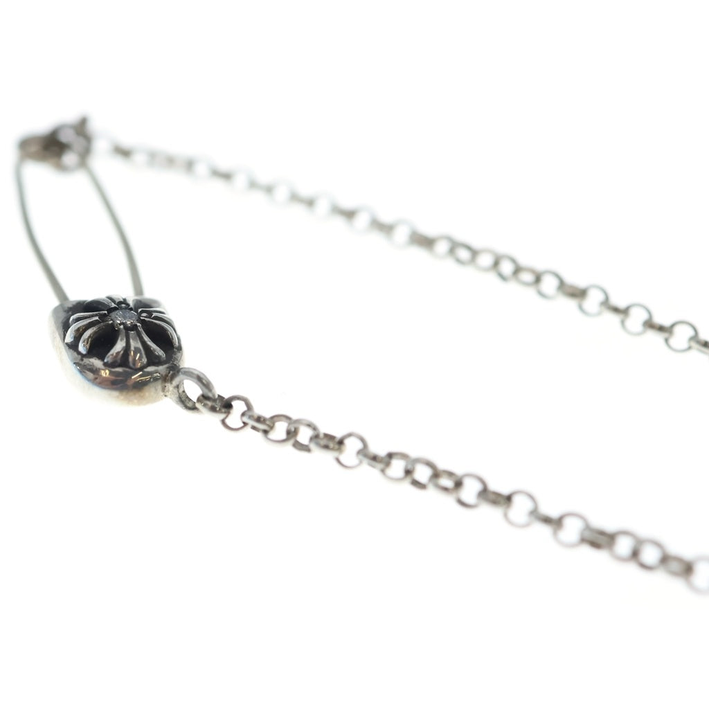 CHROME HEARTS(クロムハーツ) SAFETY PIN R16 1DIA セーフティピン ロールチェーン 1ダイヤ ネックレス シルバー
