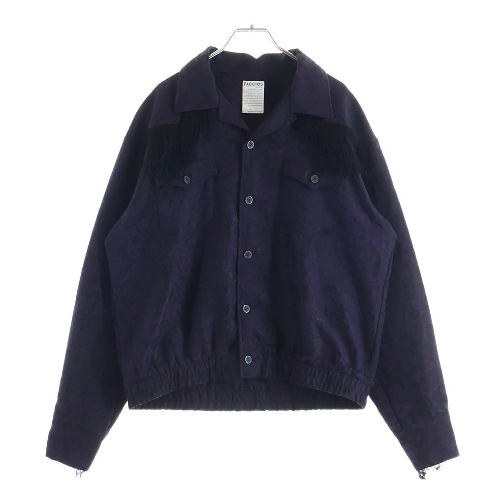 FACCIES(ファッチーズ) FRINGE JD COWBOY BLOUSON ファッチーズ フリンジ ジャカード カウボーイ ブルゾン ジャケット パープル F24S03011-1