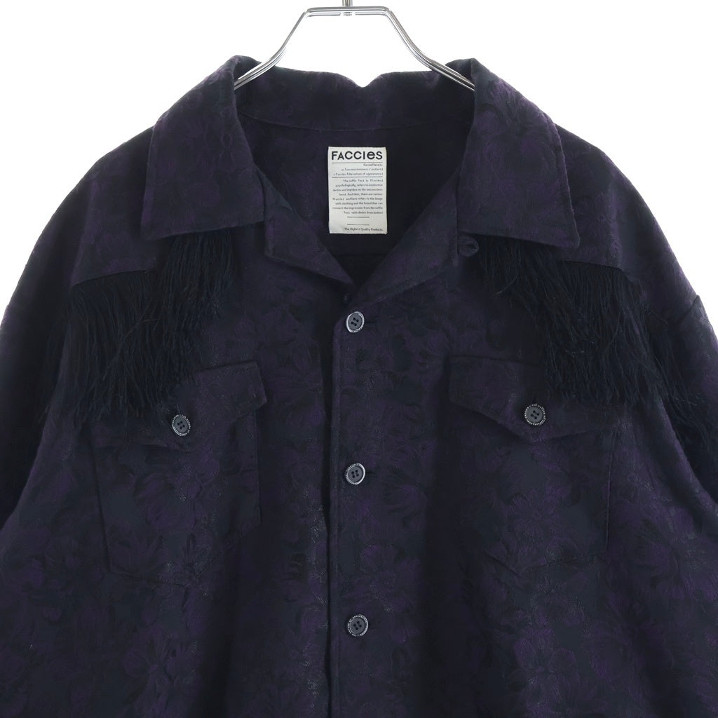 FACCIES(ファッチーズ) FRINGE JD COWBOY BLOUSON ファッチーズ フリンジ ジャカード カウボーイ ブルゾン ジャケット パープル F24S03011-1