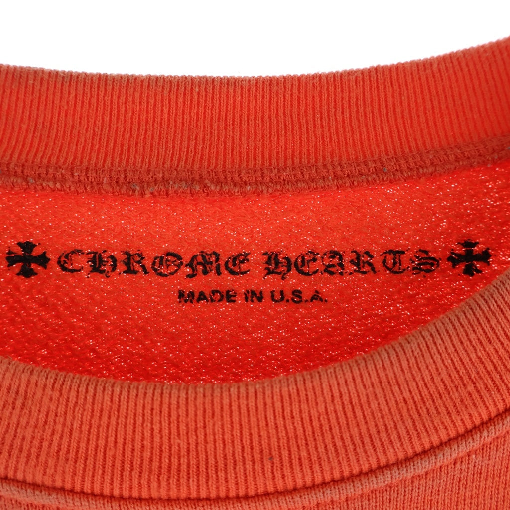 CHROME HEARTS(クロムハーツ) ×MATTY BOY SPARK THE HEART SWTSHRT マッティボーイ プロスパーク ザ ハートプリント クルーネックスウェットトレーナー オレンジ