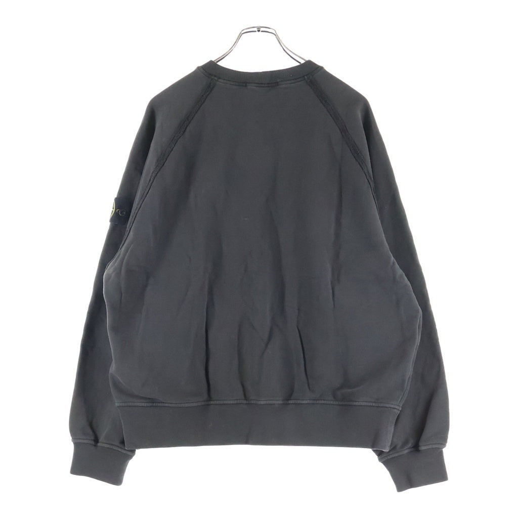 STONE ISLAND(ストーンアイランド) ロゴワッペン クルーネック 長袖スウェットトレーナー コットン ブラック K2S156100022S0A20