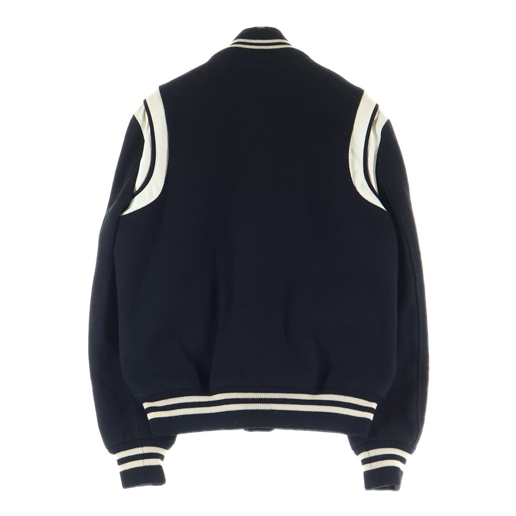 SAINT LAURENT PARIS(サンローランパリ) 15AW Teddy Jacket テディジャケット ウールスタジアムジャケット ブルゾン ブラック 354718 YYL80