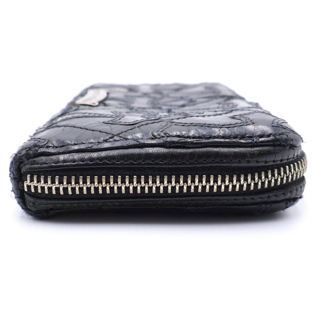 CHROME HEARTS(クロムハーツ) REC F ZIP QUILTED WALLET セメタリークロス キルティング レザーウォレット 財布 ブラック