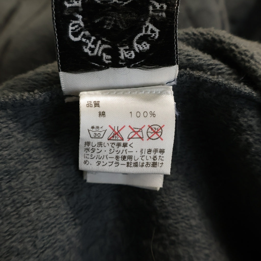 CHROME HEARTS(クロムハーツ) OLD THRML SWTSHRT HD ZIP CH PLUS 袖CHプラスプリント ジップアップ パーカー ブラック/ブラック
