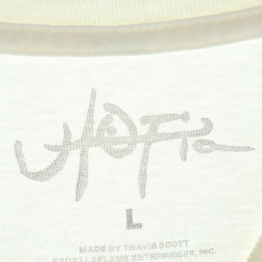 SAINT MICHAEL(セントマイケル) ×travis Scott Utopi ユートピア 両面プリント クルーネック半袖 Tシャツ カットソー ホワイト