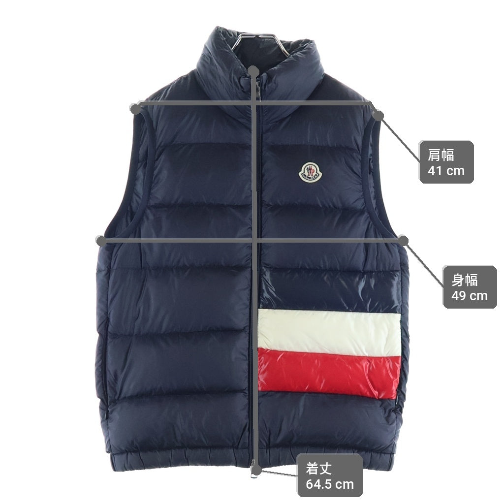 MONCLER(モンクレール) 19AW Sovex ソベックス トリコロール ロゴワッペン ダウンベスト ネイビー レディース