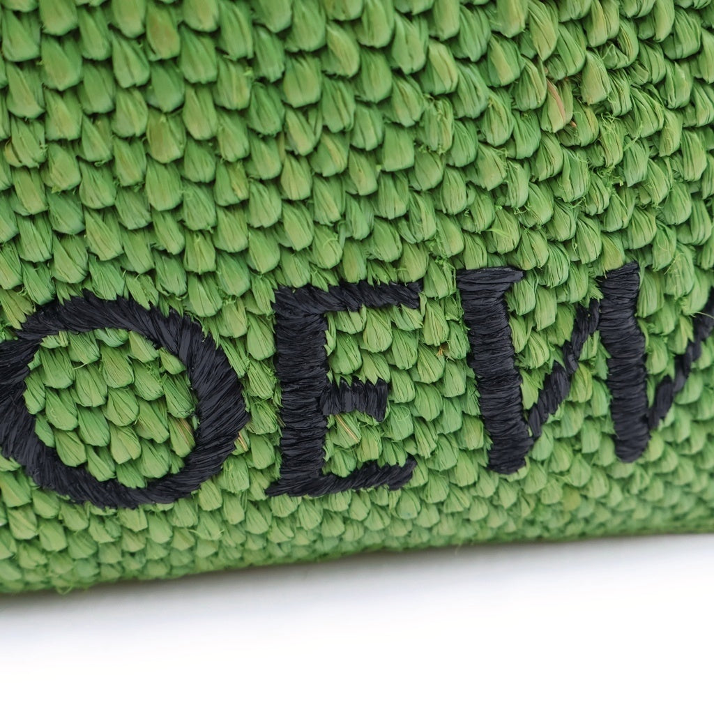 LOEWE(ロエベ) フォントトートスモール 2WAYハンドバッグ ショルダーバッグ ストロー グリーン ゴールド金具 A685B59X03
