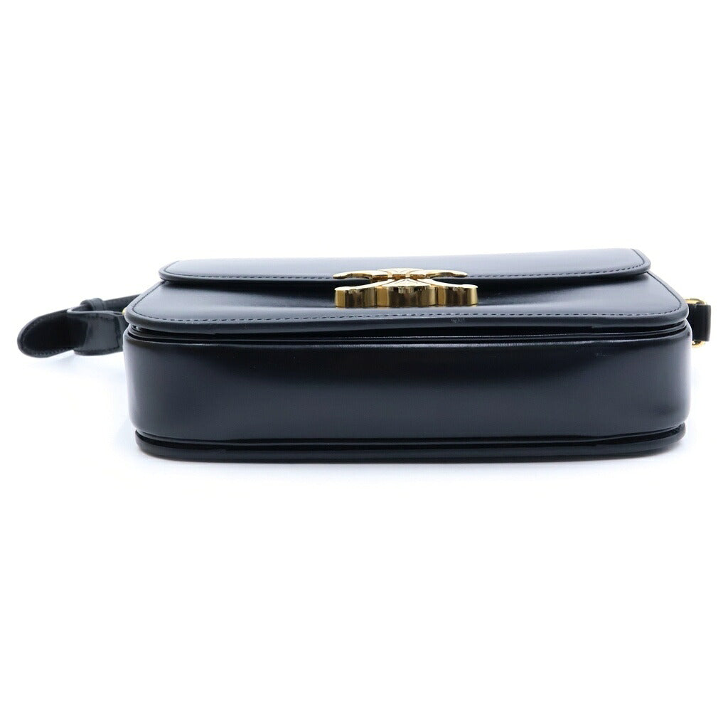 CELINE(セリーヌ) ティーン トリオンフ ショルダーバッグ ブラック レザー ゴールド金具
