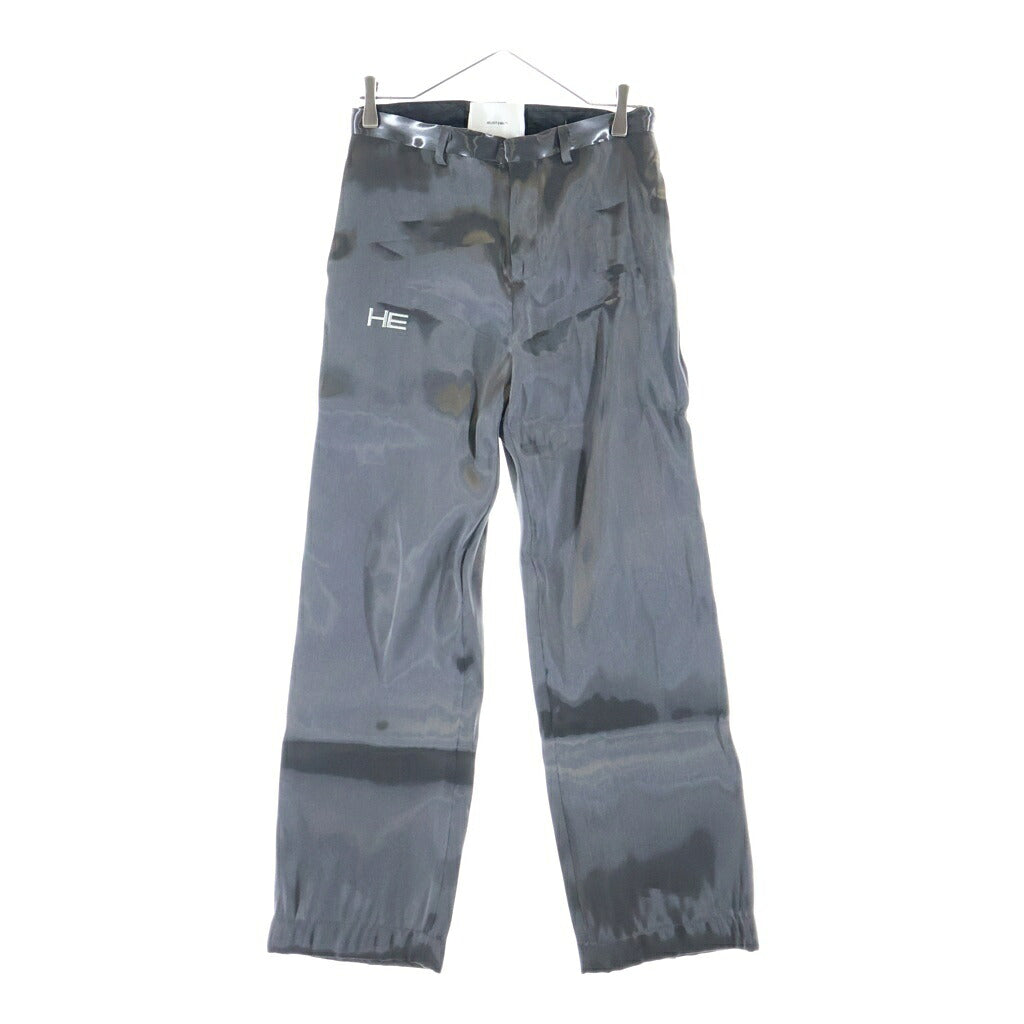 NO BRAND(ノーブランド) HELIOT EMIL Liquid Metal Trousers リキット メタル トラウザーズ ジップフライ スラックスパンツ ブラック