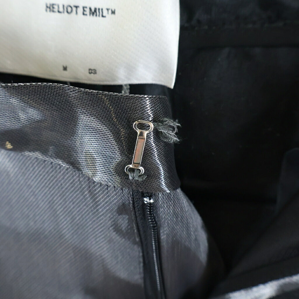 NO BRAND(ノーブランド) HELIOT EMIL Liquid Metal Trousers リキット メタル トラウザーズ ジップフライ スラックスパンツ ブラック