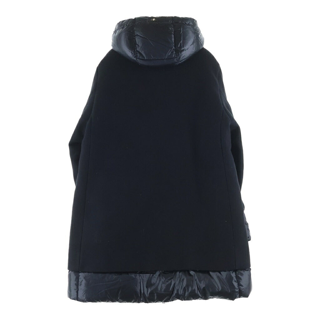 HERNO(ヘルノ) ドッキング フーデッド ナイロン ダウンコート ブラック レディースpi001966d-33344-9300