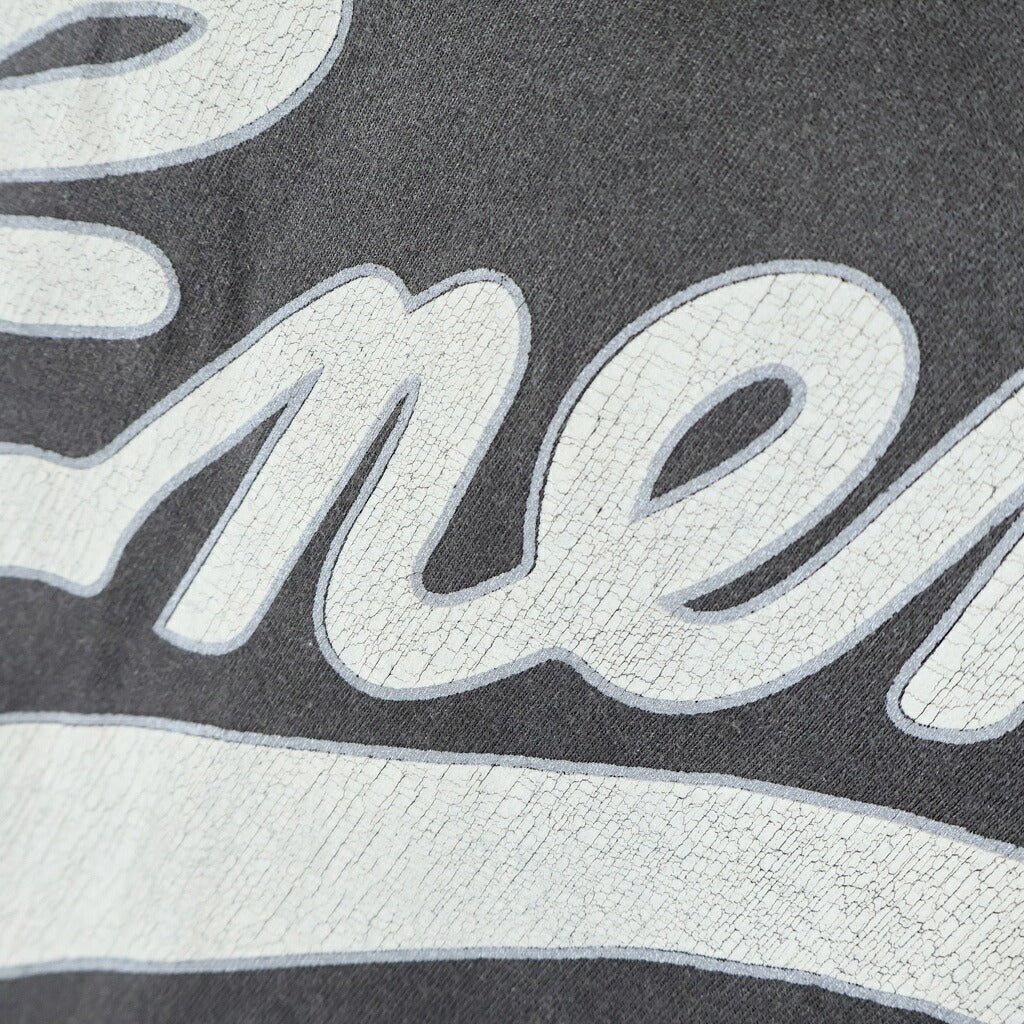 SAINT MICHAEL(セントマイケル) 24AW×PUBLIC SNT ENEMY SS TEE パブリックエネミー ヴィンテージ加工プリント半袖Tシャツ ブラック SM-YS1-0000-C18