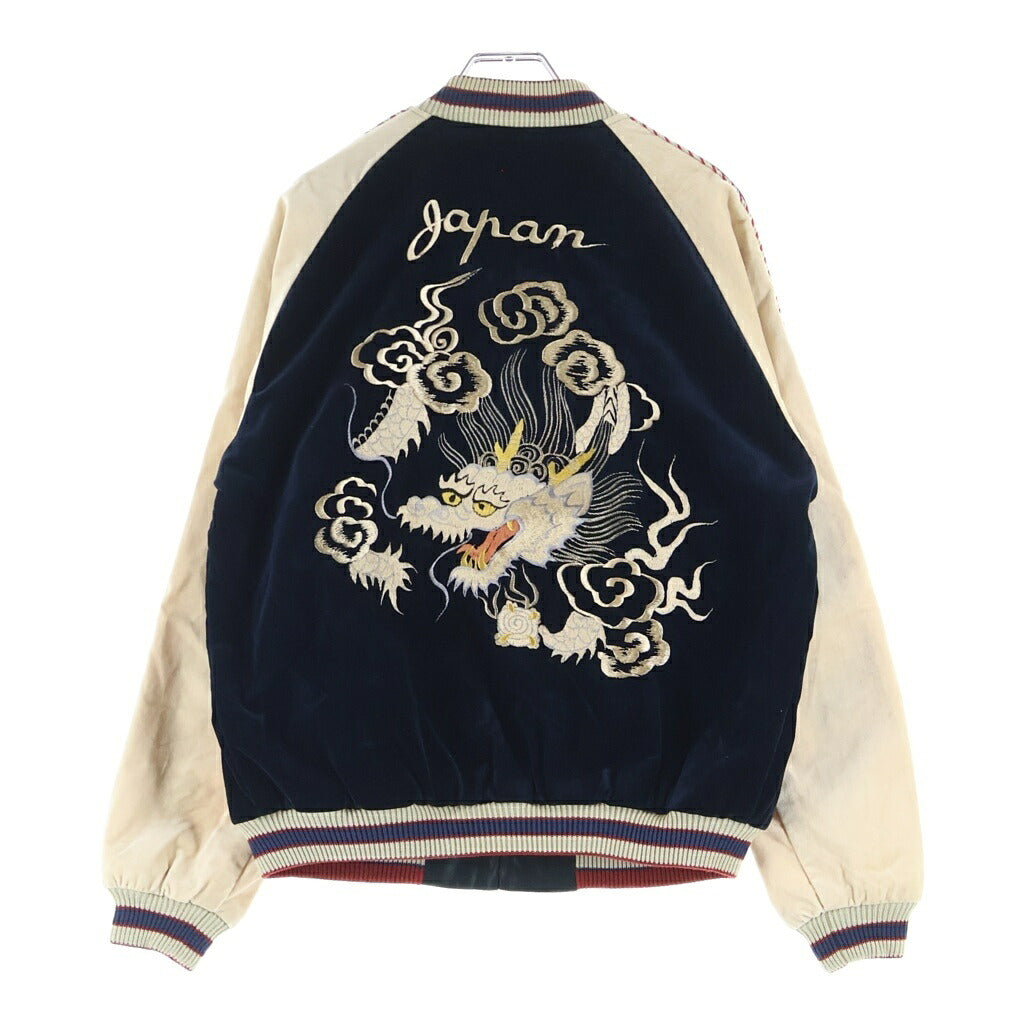 TAILOR TOYO(テーラー東洋) テーラートウヨウ Mid 1950s Style Velveteen × Acetate Souvenir Jacket DRAGON×EAGLE リバーシブル スーベニアジャケット スカジャン ブラック/ホワイト TT15795-128