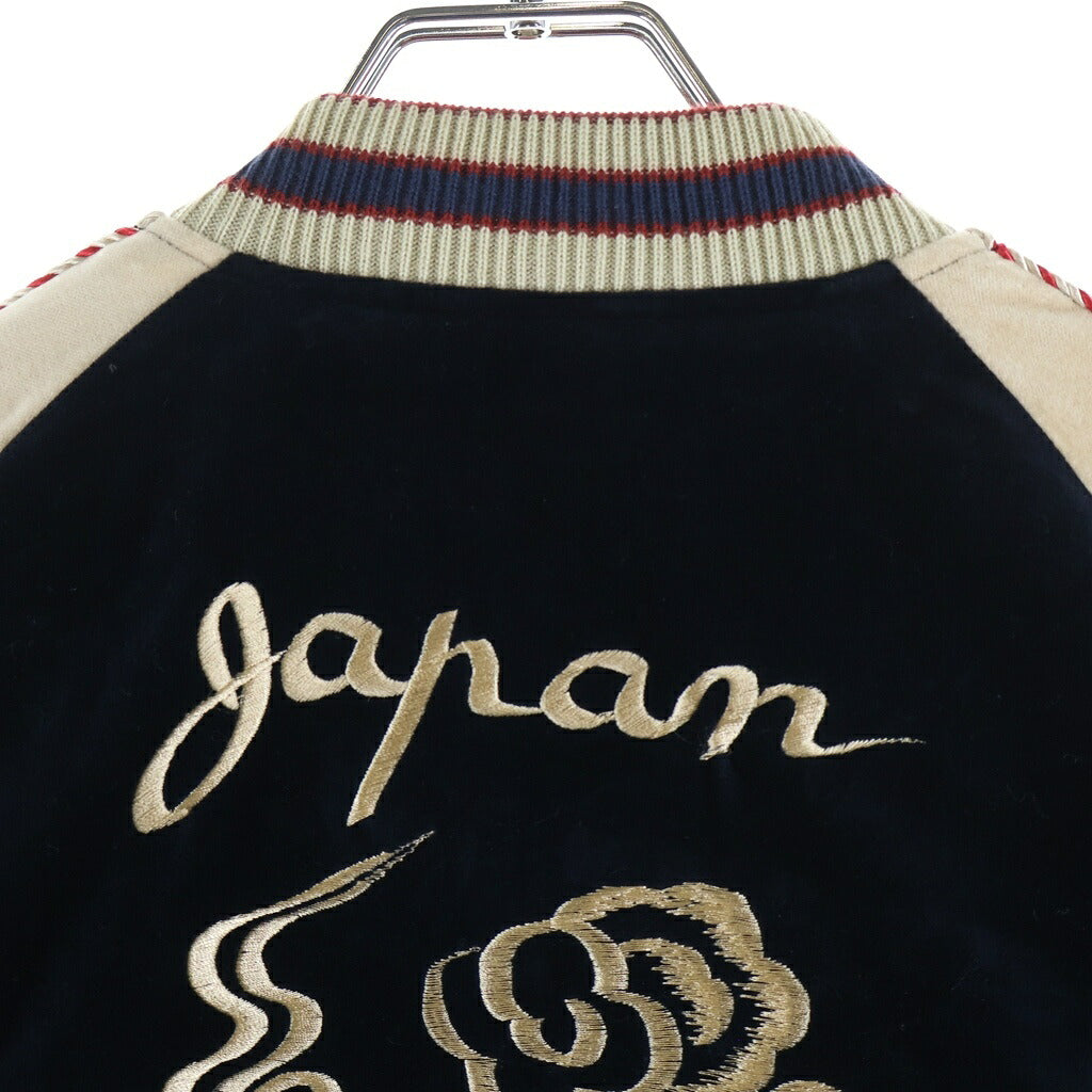 TAILOR TOYO(テーラー東洋) テーラートウヨウ Mid 1950s Style Velveteen × Acetate Souvenir Jacket DRAGON×EAGLE リバーシブル スーベニアジャケット スカジャン ブラック/ホワイト TT15795-128
