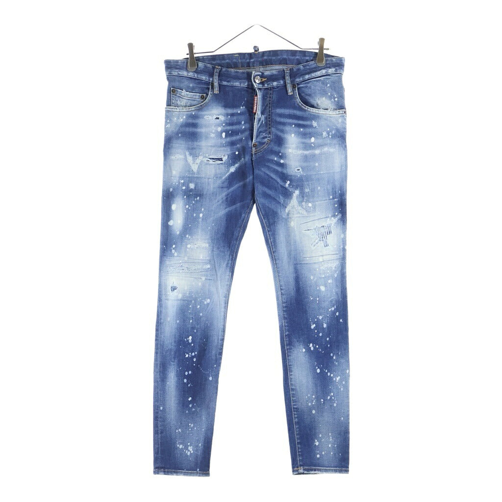 DSQUARED2(ディースクエアード) ボタンフライ スキニーデニム パンツ インディゴ S74LB1061