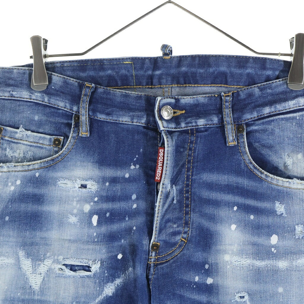DSQUARED2(ディースクエアード) ボタンフライ スキニーデニム パンツ インディゴ S74LB1061