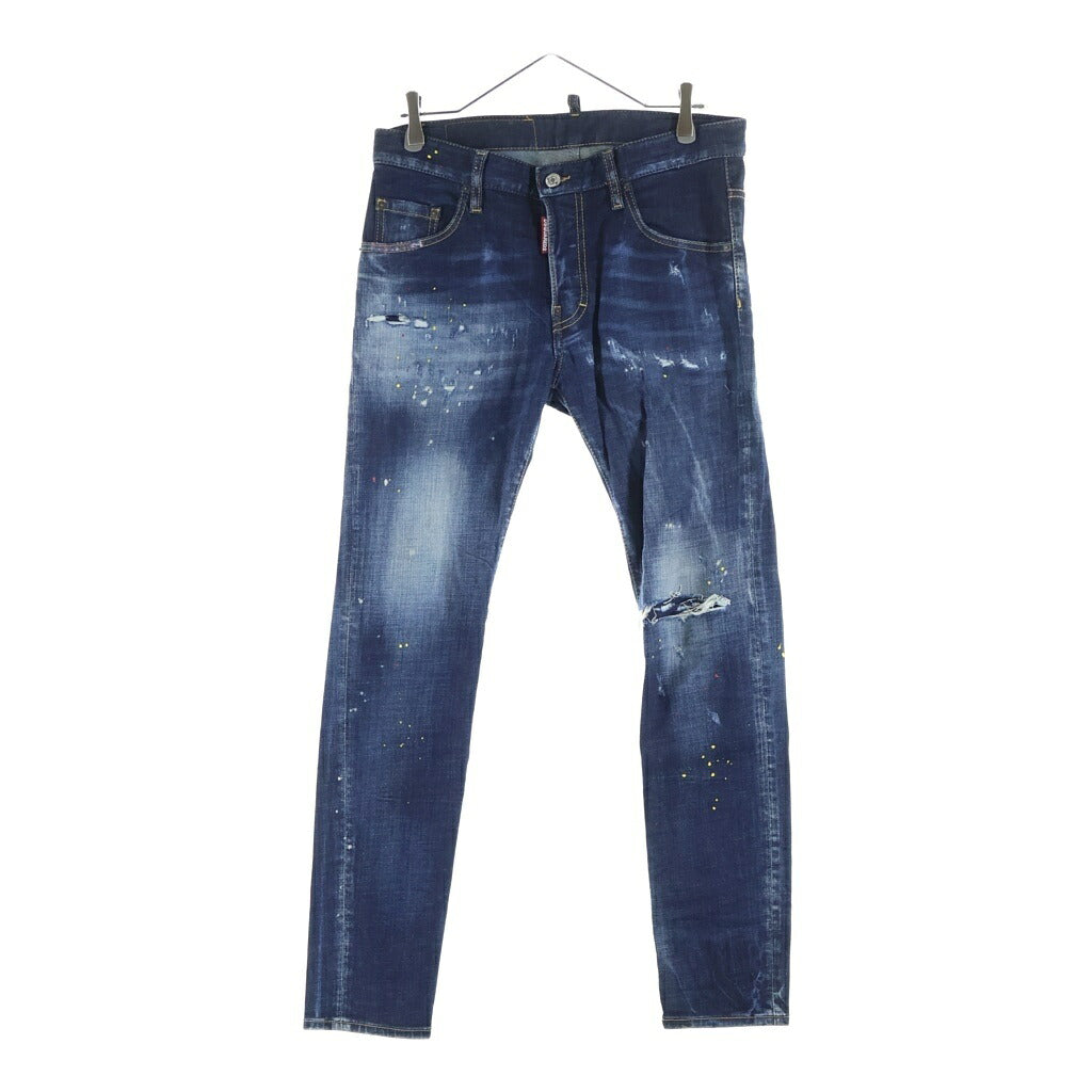 DSQUARED2(ディースクエアード) Skater Jean スケーター ジーン ボタンフライ スキニーデニム パンツ インディゴ S74LB0835