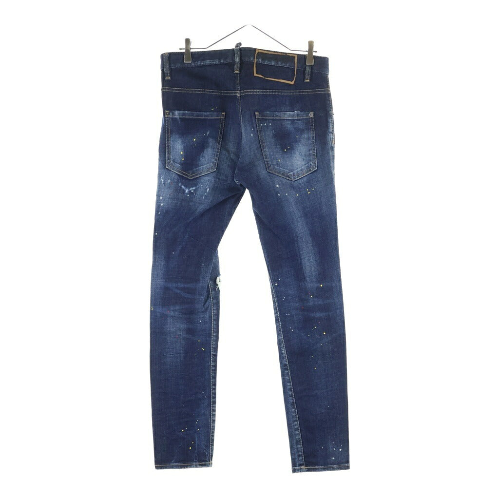 DSQUARED2(ディースクエアード) Skater Jean スケーター ジーン ボタンフライ スキニーデニム パンツ インディゴ S74LB0835